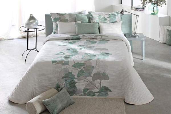 COLCHA JACQUARD " LINNEO " AGUAMARINA